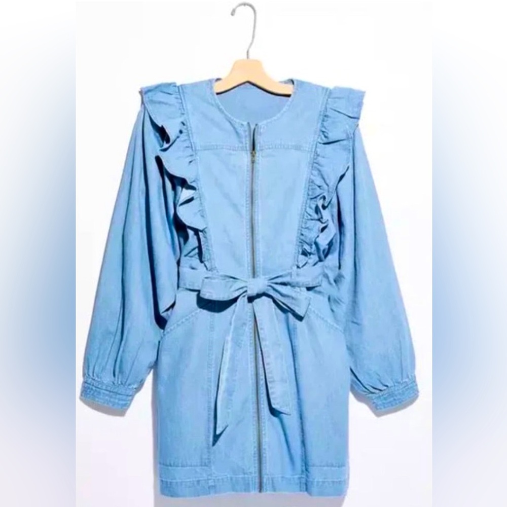 Free People Denim Zip up Dress